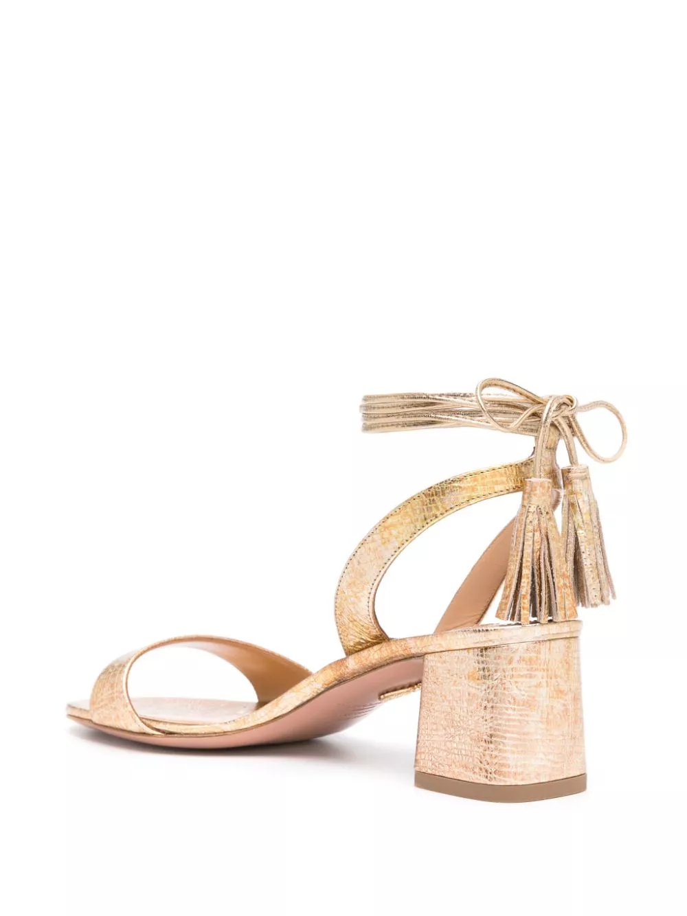 Affordable Aquazzura Alu 50mm metallic-finish sandals Women 0121