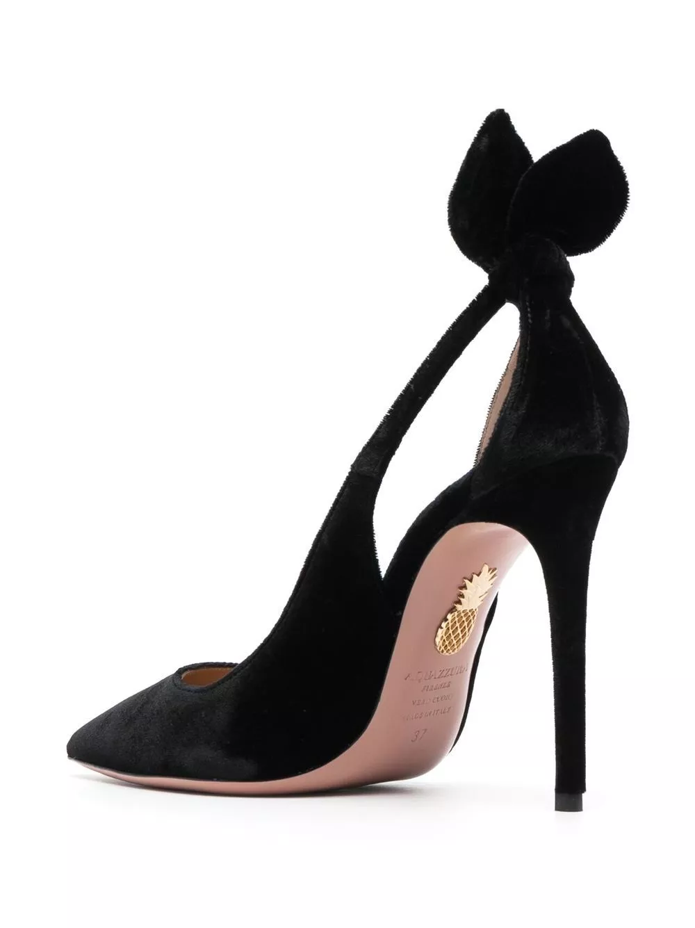 Affordable Aquazzura Bow Tie 105mm velvet pumps Women 0121