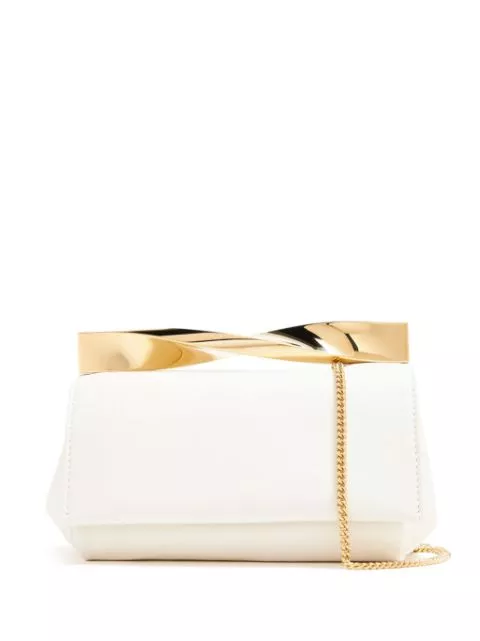 Aquazzura Twist leather clutch bag Women 0123