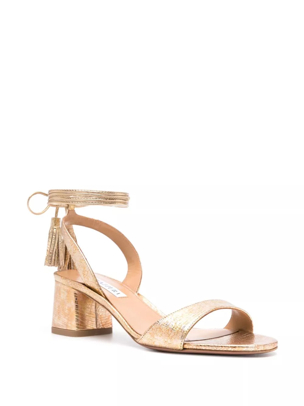 Affordable Aquazzura Alu 50mm metallic-finish sandals Women 0121