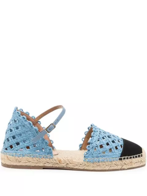 Cheap Aquazzura Sunburst crochet-knit espadrilles Women 0128