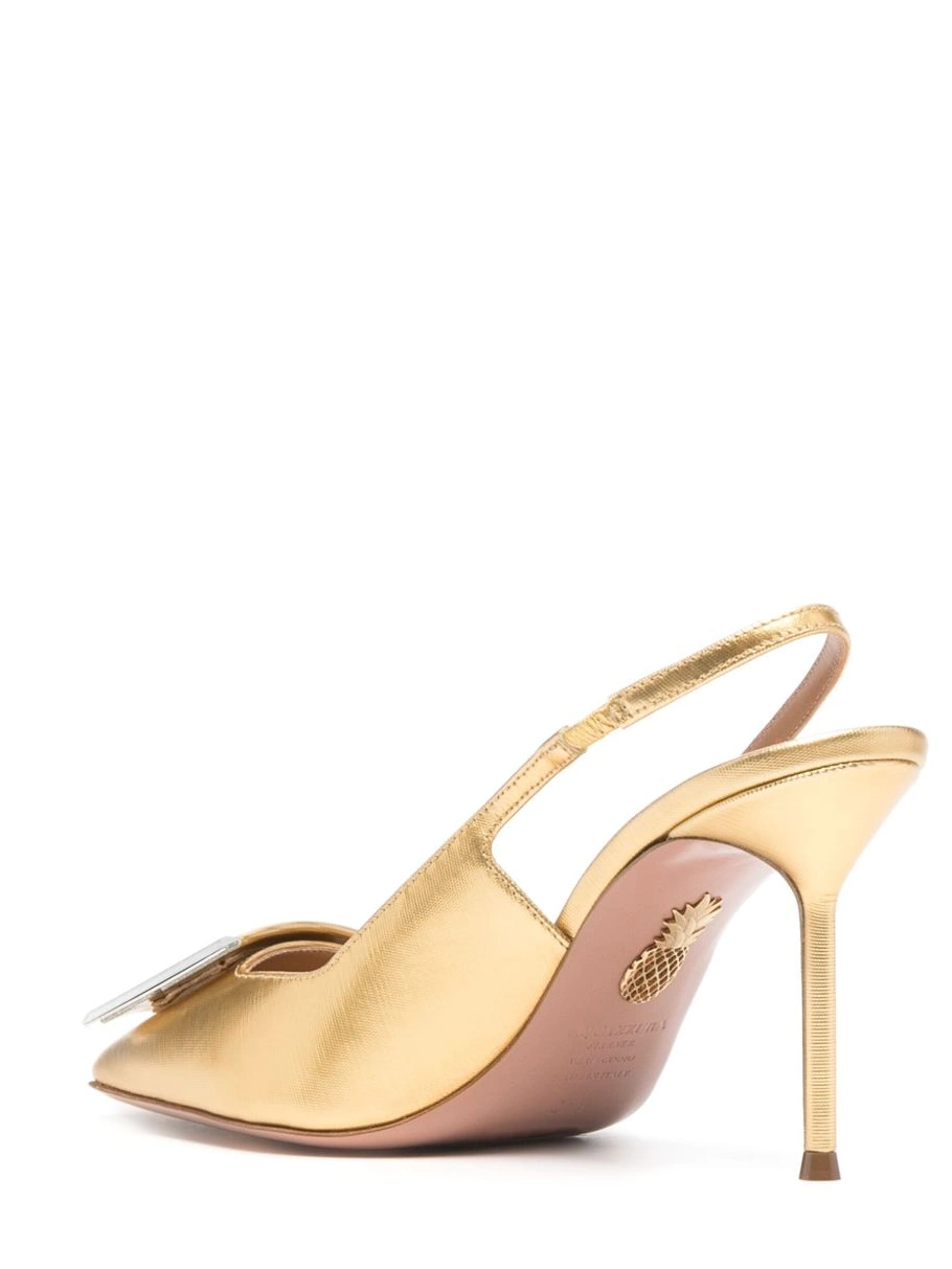 Affordable 100mm Aquazzura pumps Women metallic-leather 0223