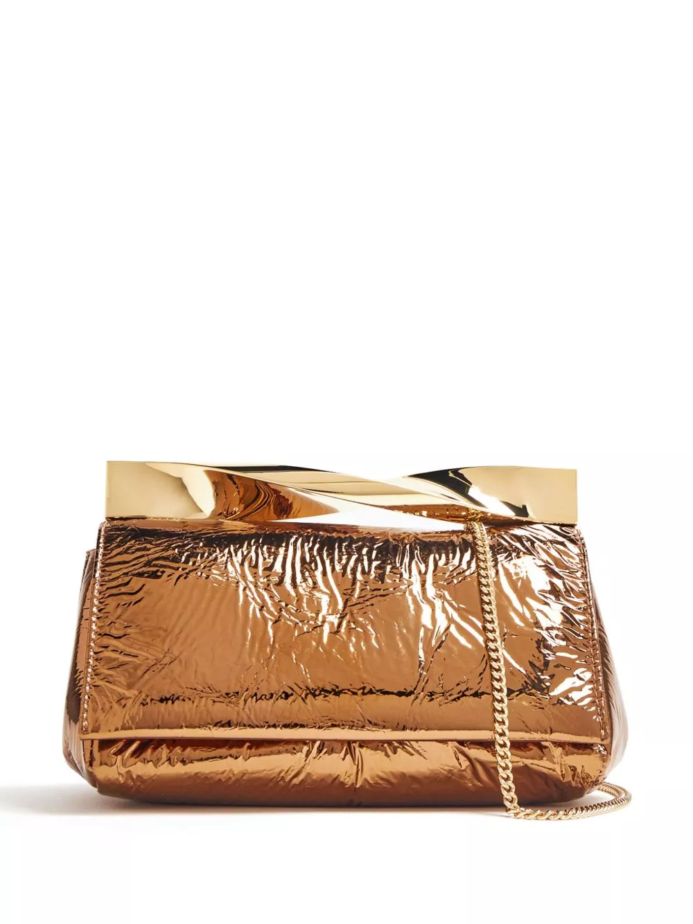 Affordable Aquazzura mini Twist leather clutch bag Women 0202