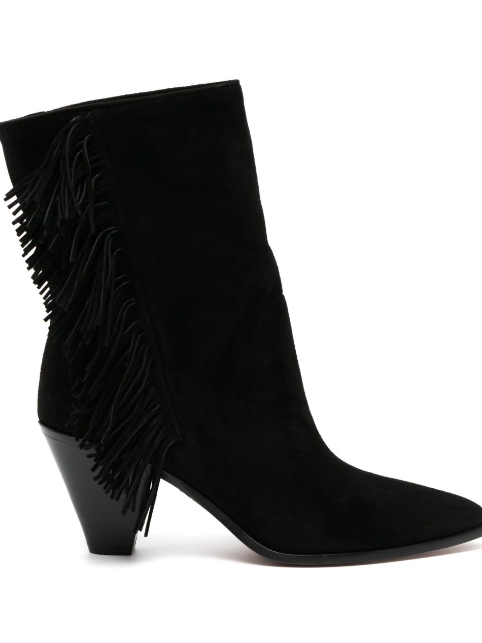 Affordable fringe-detail 75mm Aquazzura Women boots ankle 0218