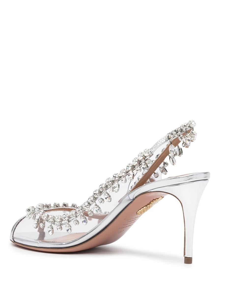 Affordable pumps embellished-trim open-toe Women Aquazzura 0211